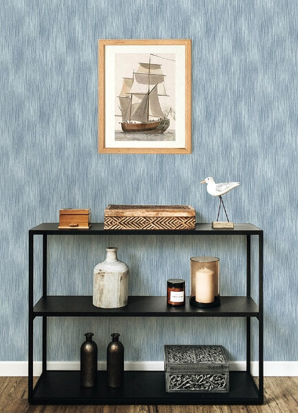 Largo Sky Blue Striated Wallpaper