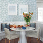 Tortuga Sky Blue Coral Weave Wallpaper