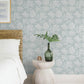 Tortuga Sky Blue Coral Weave Wallpaper