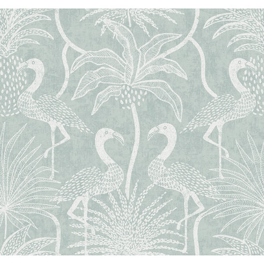 Biscayne Turquoise Flamingo Beach Wallpaper