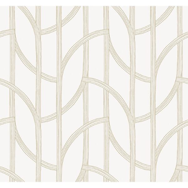Salvo Gold Curved Contours Wallpaper