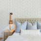 Salvo Light Green Curved Contours Wallpaper