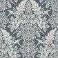 Finch Blue Woodland Damask Wallpaper