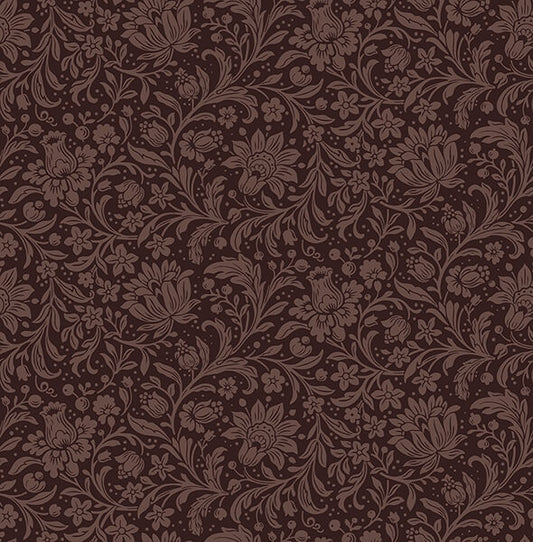Hague Burgundy Floral Trail Wallpaper