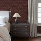 Hague Burgundy Floral Trail Wallpaper