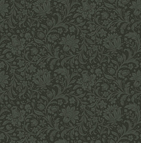 Hague Dark Green Floral Trail Wallpaper