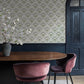 Woodbury Blue Floral Damask Wallpaper