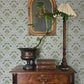 Woodbury Blue Floral Damask Wallpaper