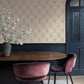 Woodbury Brown Floral Damask Wallpaper