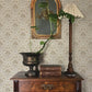 Woodbury Brown Floral Damask Wallpaper