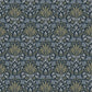 Woodbury Navy Floral Damask Wallpaper