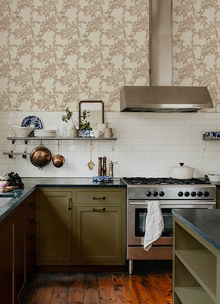 Gerty Copper Fruit Toile Wallpaper