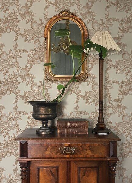Gerty Copper Fruit Toile Wallpaper