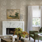Gisela Neutral Floral Columns Wallpaper