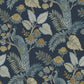 Geneva Dark Blue Peacock Paradise Wallpaper