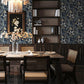 Geneva Dark Blue Peacock Paradise Wallpaper
