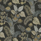 Geneva Black Peacock Paradise Wallpaper