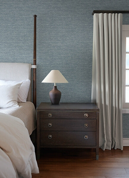 Roderick Blue Textured Wallpaper