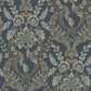 Collins Teal Damask Wallpaper