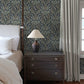 Collins Teal Damask Wallpaper
