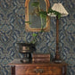 Collins Teal Damask Wallpaper