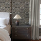 Collins Charcoal Damask Wallpaper