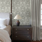 Collins Light Blue Damask Wallpaper