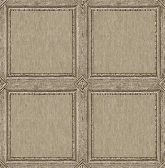 Moorland Chestnut Wood Panel Wallpaper
