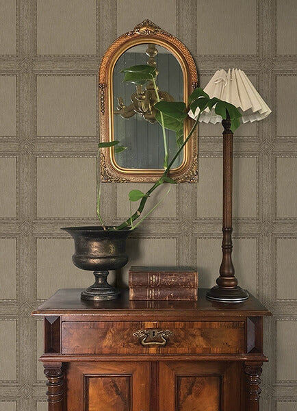 Moorland Chestnut Wood Panel Wallpaper