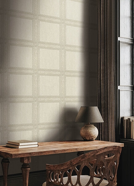 Moorland Ivory Wood Panel Wallpaper