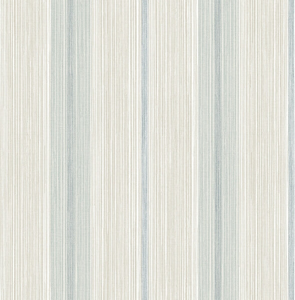 Ames Light Blue Linen Stripe Wallpaper