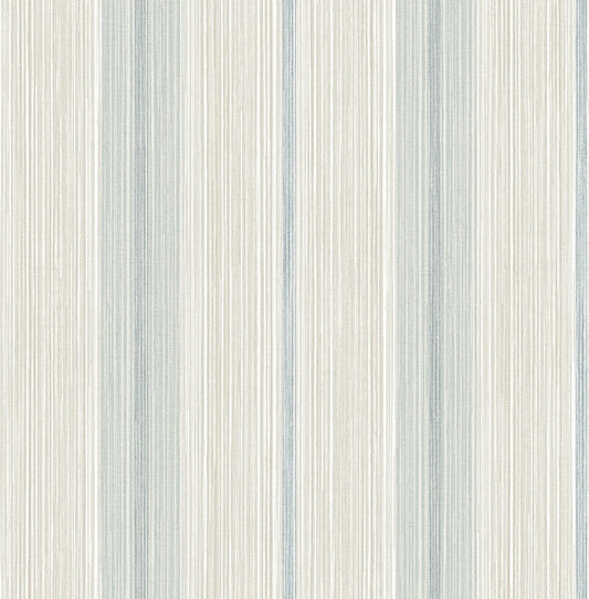 Ames Light Blue Linen Stripe Wallpaper