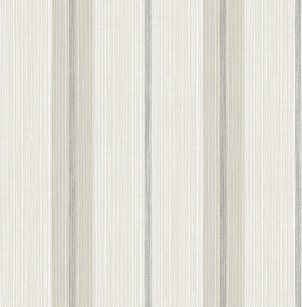 Ames Grey Linen Stripe Wallpaper