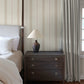 Ames Red Linen Stripe Wallpaper