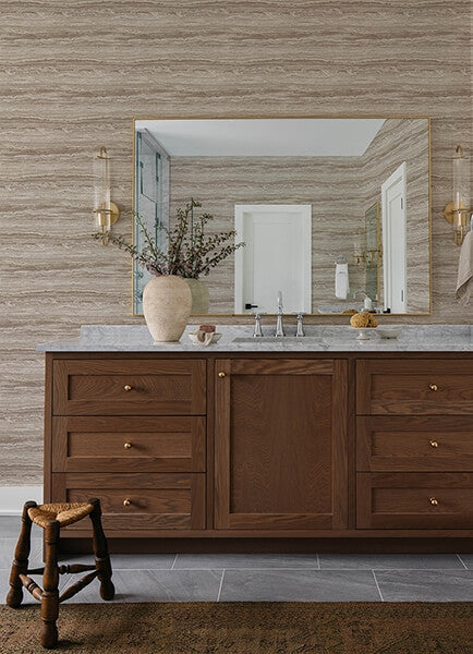 Lyman Mauve Striated Wallpaper