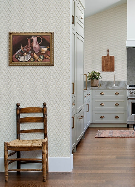 Tillie Neutral Diamond Floral Wallpaper