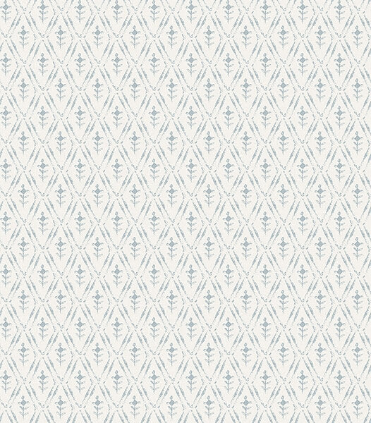 Tillie Blue Diamond Floral Wallpaper