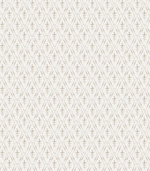 Tillie Taupe Diamond Floral Wallpaper