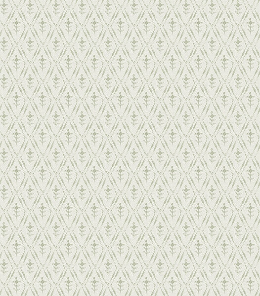 Tillie Sage Diamond Floral Wallpaper