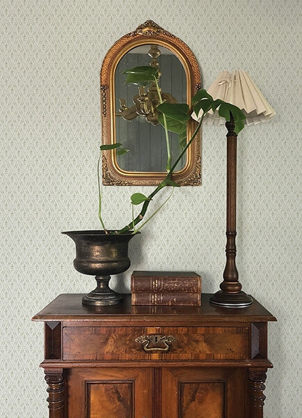 Tillie Sage Diamond Floral Wallpaper