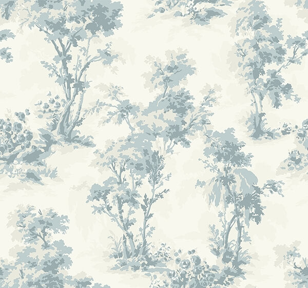 Sainsbury Light Blue Forest Wallpaper