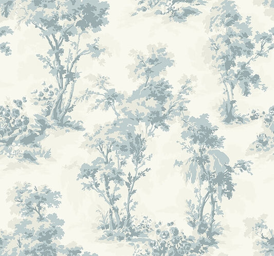 Sainsbury Light Blue Forest Wallpaper