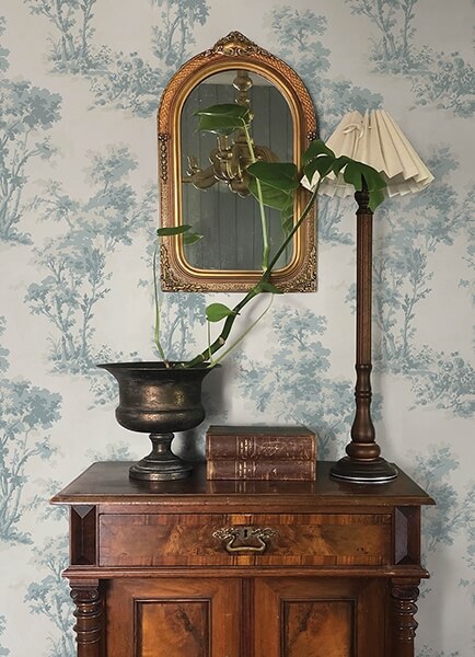 Sainsbury Light Blue Forest Wallpaper