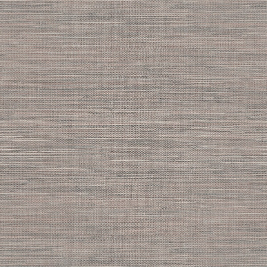 Winn Dark Brown Faux Grasscloth Wallpaper
