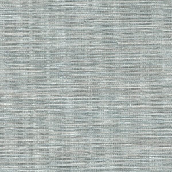 Winn Aqua Faux Grasscloth Wallpaper