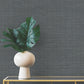 Winn Black Faux Grasscloth Wallpaper