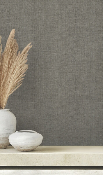 Clarkson Dark Grey Woven Wallpaper