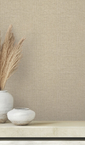 Clarkson Taupe Woven Wallpaper