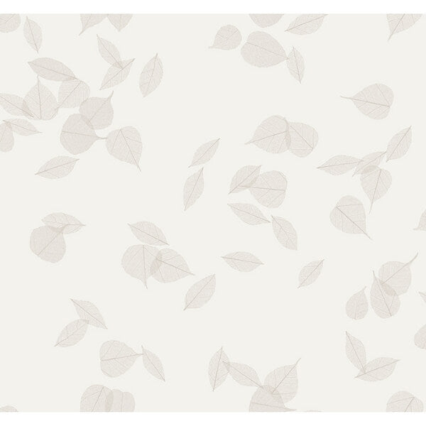 Myles White Leaves Wallpaper