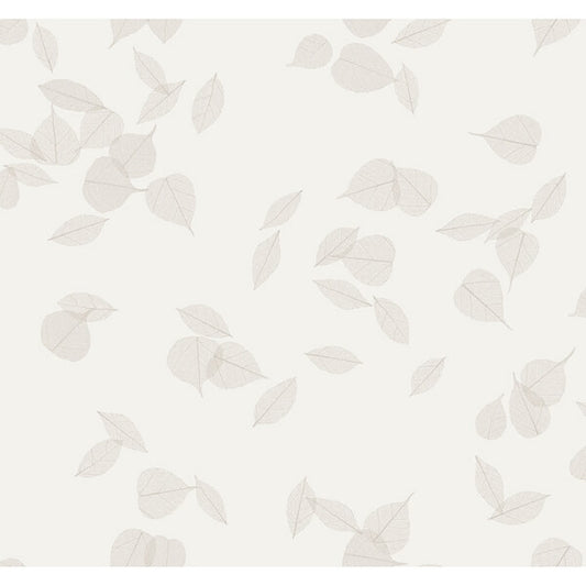 Myles White Leaves Wallpaper